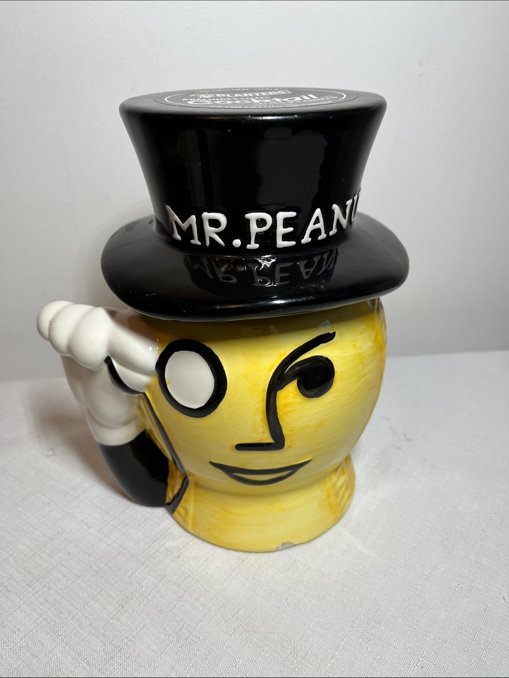 Mr. Peanuts Yellow and Black Ceramic Character Cannister / Cookie
Collectible